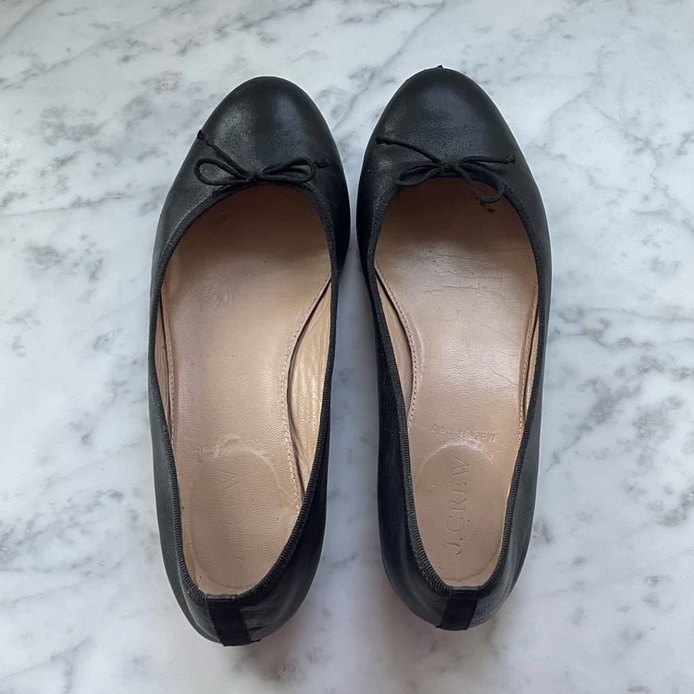 J. Crew Zoe Ballet Flats Black 7.5